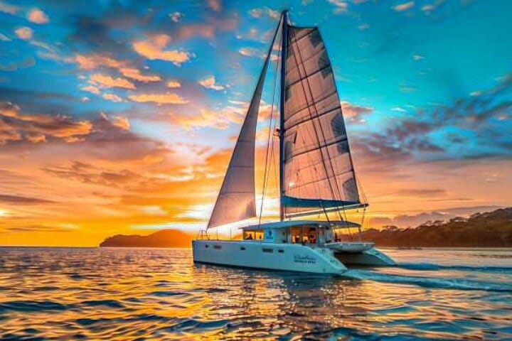 Catamarán en Costa Rica: Snorkel, atardecer, bebidas y bocadillos frescos