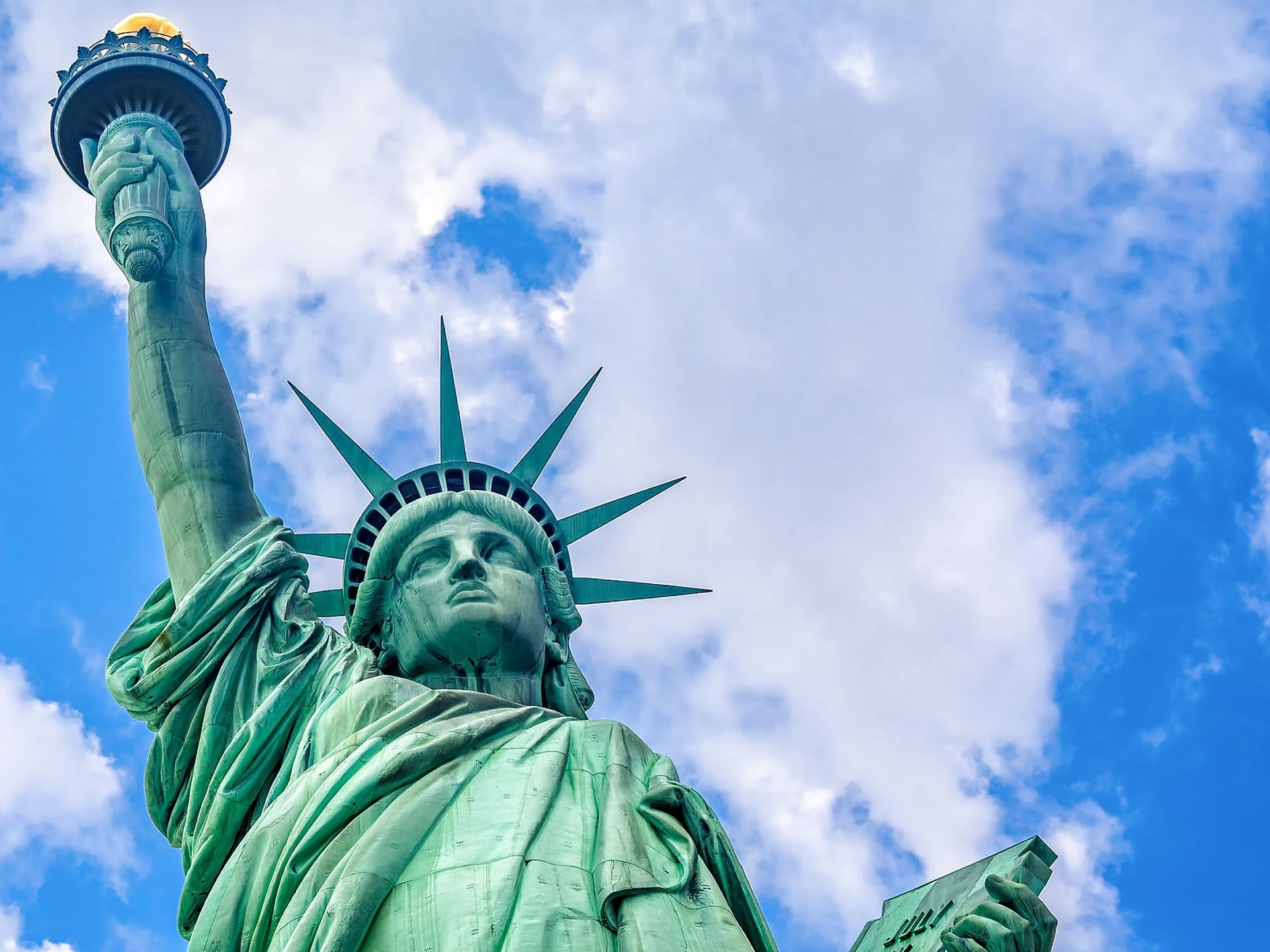 Estátua da Liberdade e à Ilha Ellis